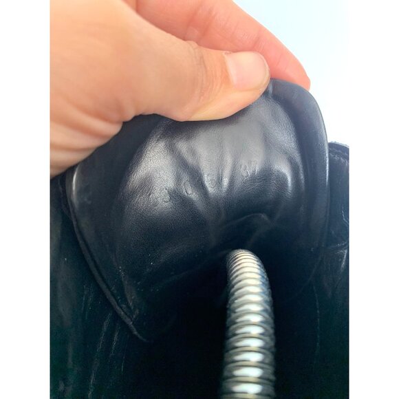 Louis Vuitton Women's Sz 37 Black Leather and Suede Millenium Wedge High-Top - Picture 12 of 15